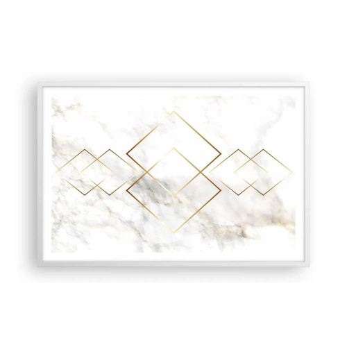 Affiche dans un cadre blanc - Poster - Vue à l'infini - 91x61 cm