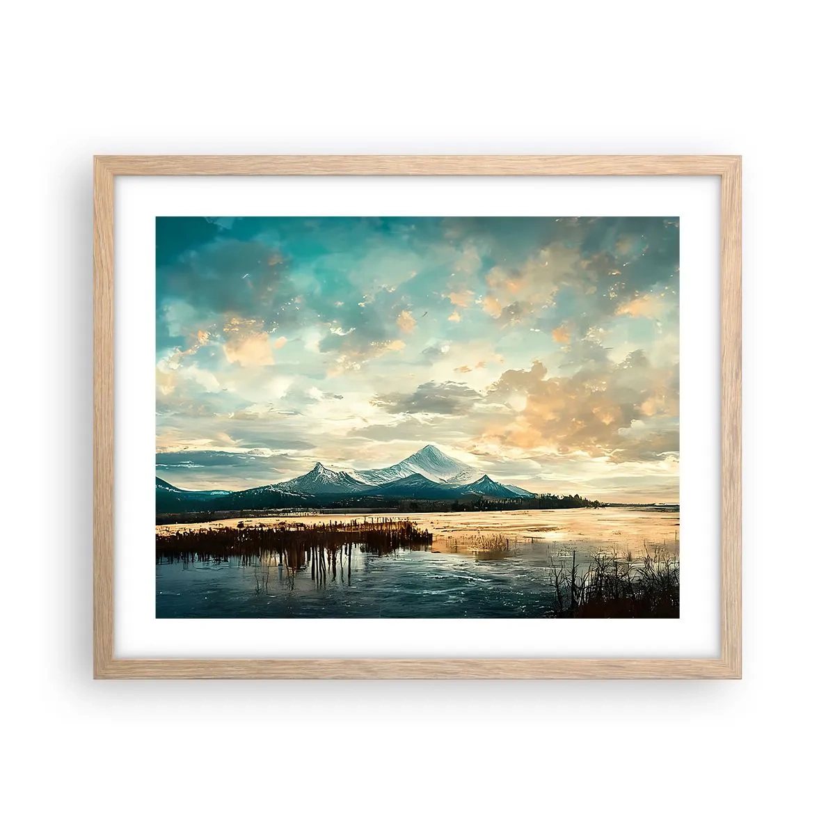 Affiche dans un chêne clair - Poster - Sous la protection du ciel - 50x40 cm