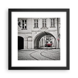 Affiche dans un cadre noir - Poster - Dans le labyrinthe de la ville - 30x30 cm