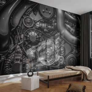 Papier Peint Autocollant Deluxe Sticker - Poésie mécanique - Moteur, Mécanicien, Métal - 500x350 cm