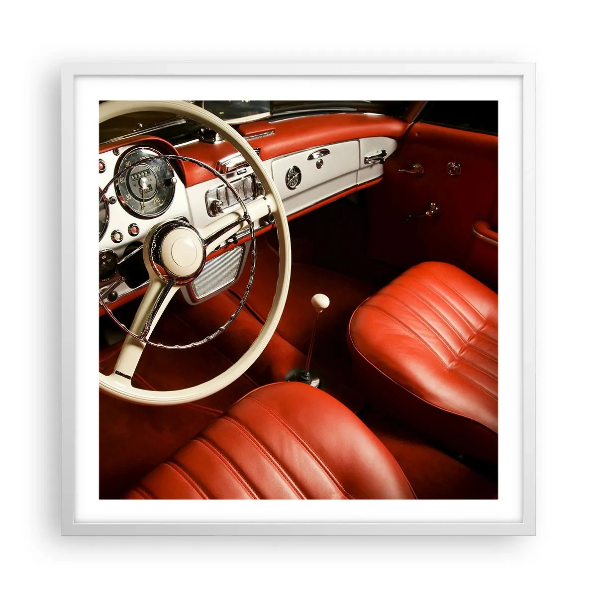 Affiche dans un cadre blanc - Poster - Luxe de style vintage - 60x60 cm