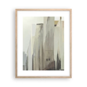 Affiche dans un chêne clair - Poster - Rêve de la ville - 40x50 cm