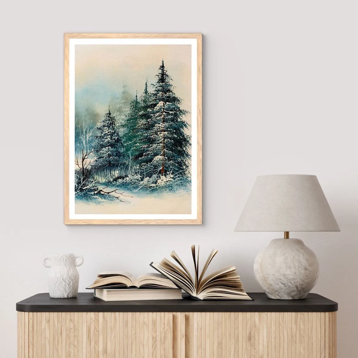 Affiche dans un chêne clair - Poster - Prêt pour les fêtes - 70x100 cm