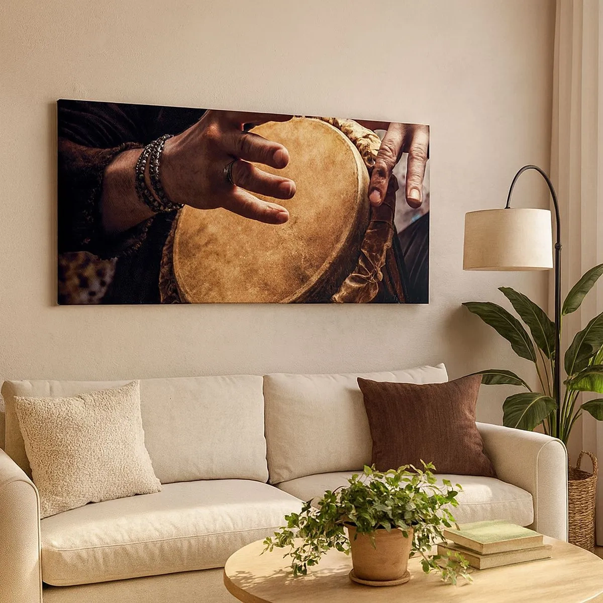 Impression sur toile - Image sur toile - Au rythme du coeur - 100x40 cm