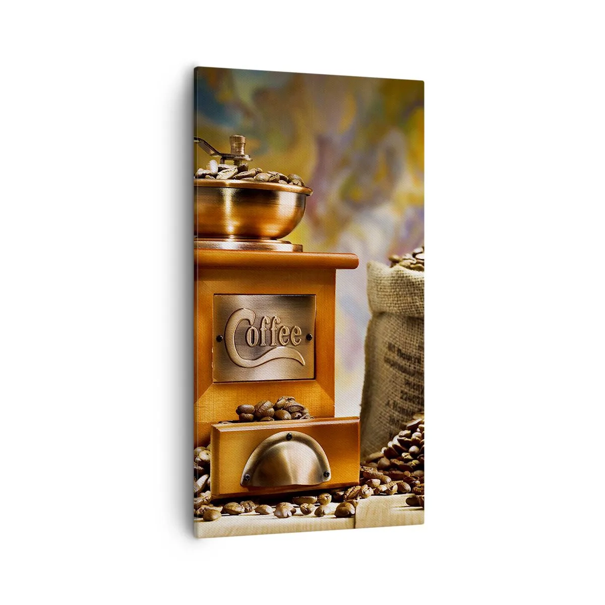 Impression sur toile - Image sur toile - Le craquement des grains, le cliquetis d'un moulin - 55x100 cm