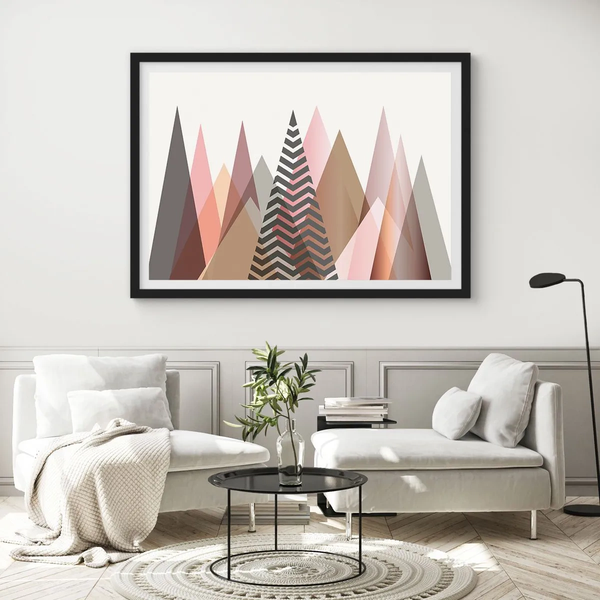 Affiche dans un cadre noir - Poster - Vue pyramidale - 50x40 cm
