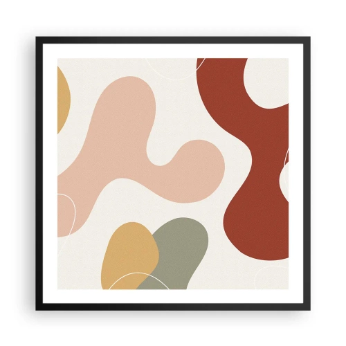 Affiche dans un cadre noir - Poster - Entrelac - 60x60 cm