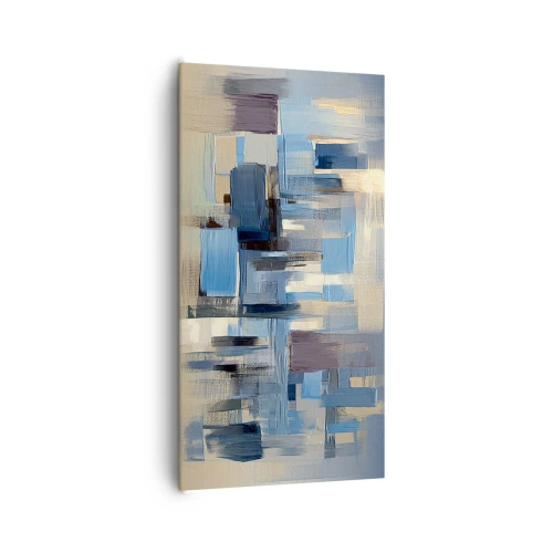 Impression sur toile - Image sur toile - Construction bleue - 65x120 cm