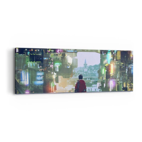 Impression sur toile - Image sur toile - Deux mondes - 90x30 cm