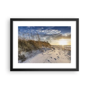 Affiche dans un cadre noir - Poster - Invitation à la ballade - 40x30 cm