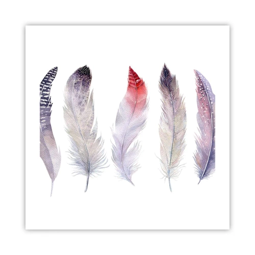 Affiche - Poster - Délicat comme un brouillard multicolore - 50x50 cm