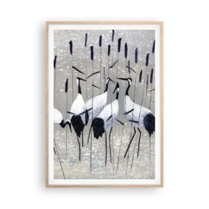 Affiche dans un chêne clair - Poster - Parmi les siens - 70x100 cm