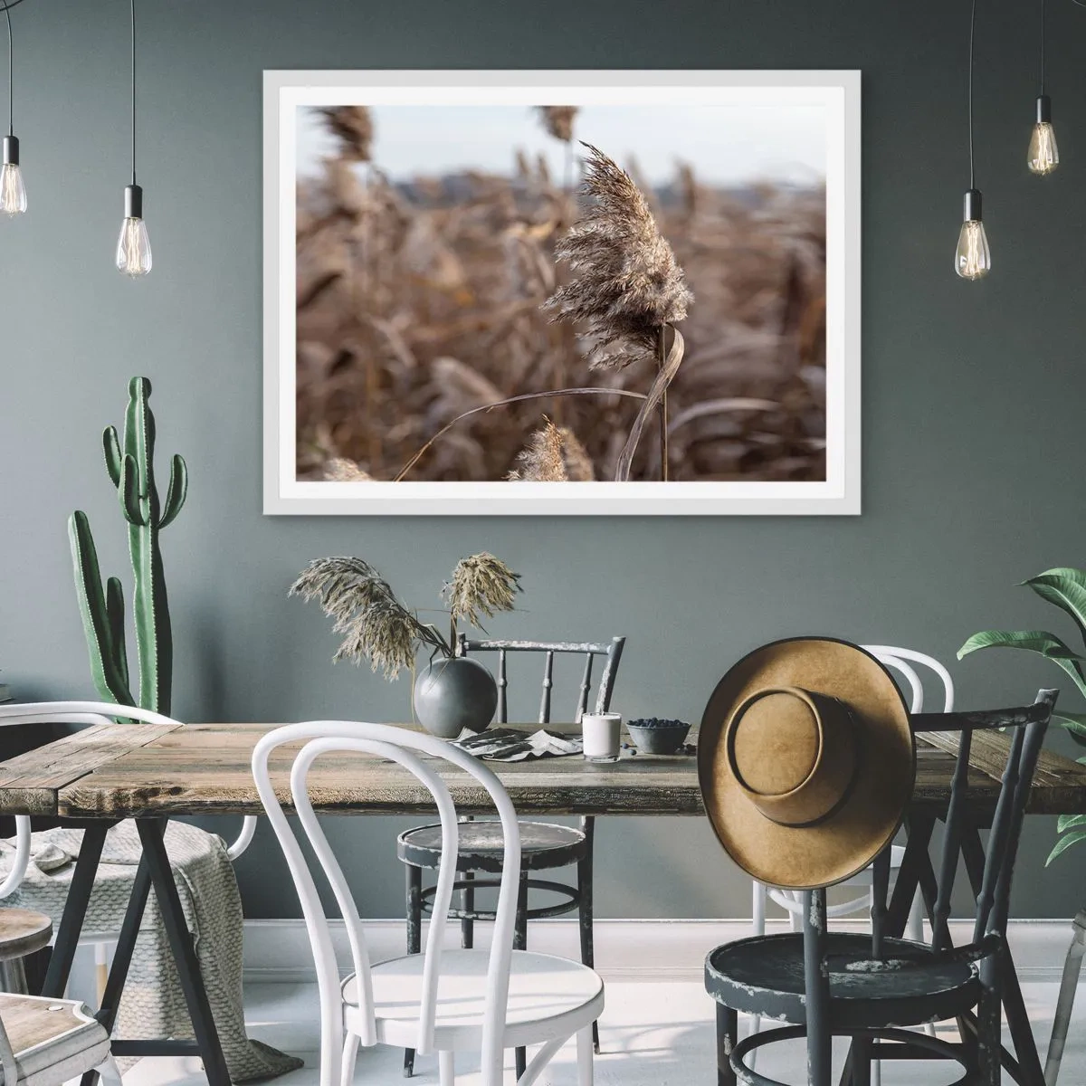 Affiche dans un cadre blanc - Poster - Il est temps de s'envoler avec le vent - 91x61 cm