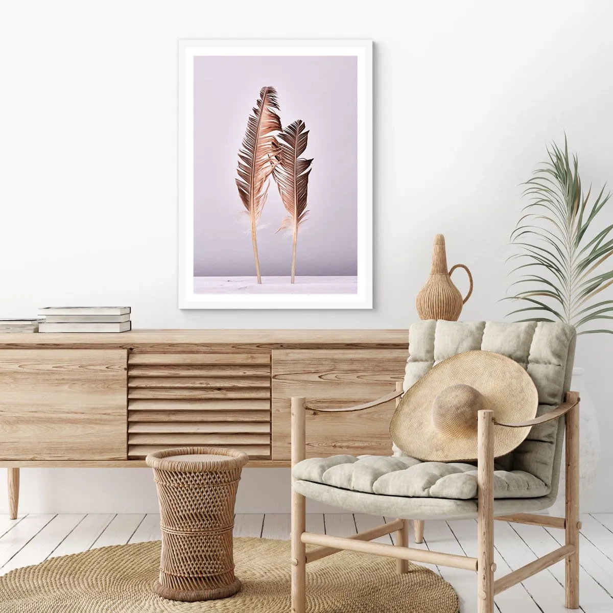 Affiche dans un cadre blanc - Poster - Face au néant - 40x50 cm