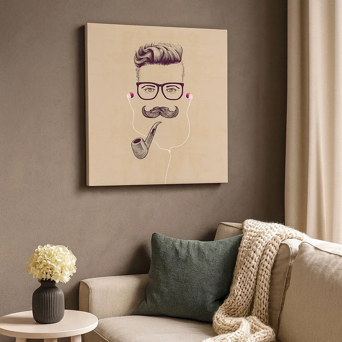 Impression sur toile - Image sur toile - Un vrai homme? - 30x30 cm