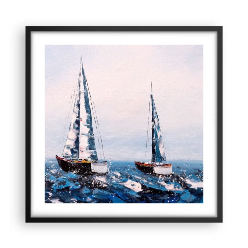 Affiche dans un cadre noir - Poster - Confrérie du vent - 50x50 cm