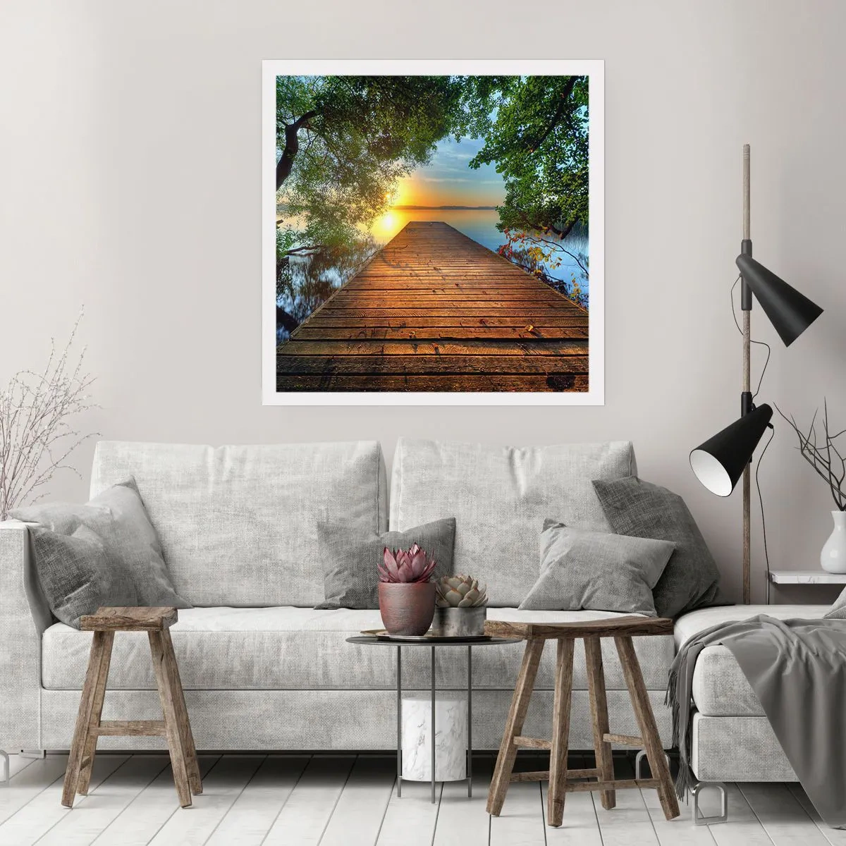 Affiche - Poster - Prenez votre temps, asseyez-vous - 40x40 cm