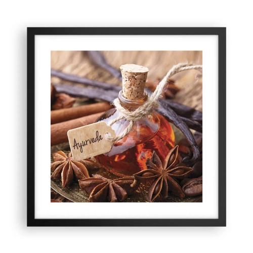 Affiche dans un cadre noir - Poster - Vers l'unité du corps et de l'esprit - 40x40 cm