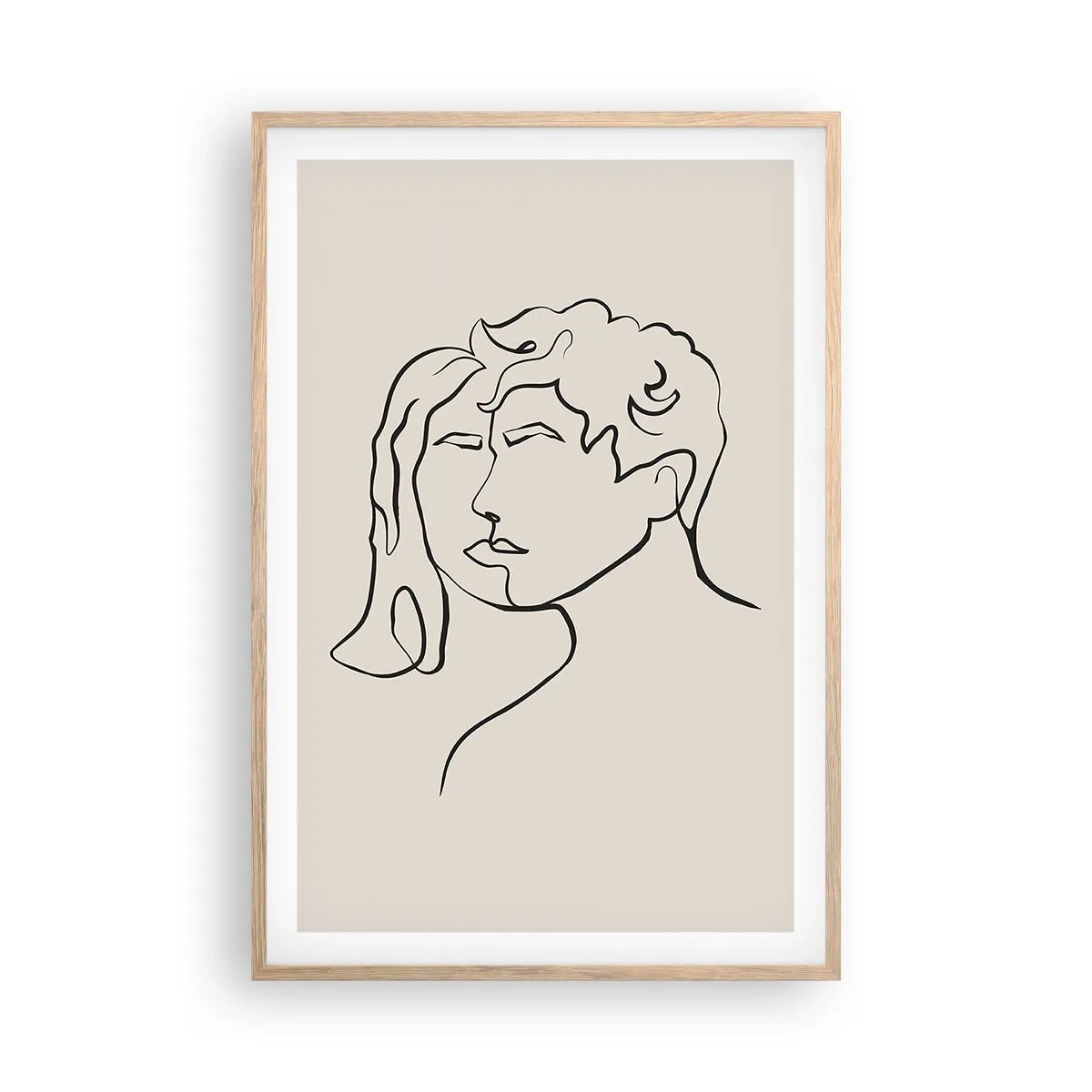 Affiche dans un chêne clair - Poster - Et l'unité est apparue - 61x91 cm