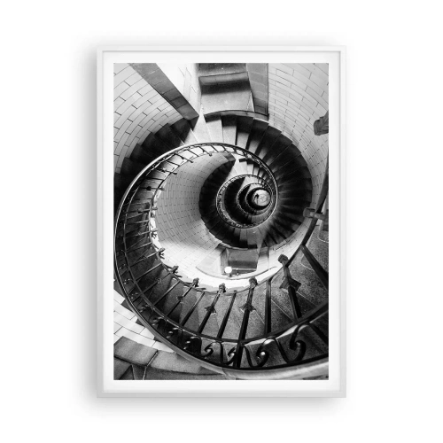 Affiche dans un cadre blanc - Poster - De plus en plus haut - 70x100 cm