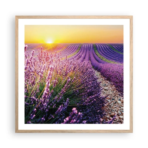 Affiche dans un chêne clair - Poster - Tige parfumée - 60x60 cm