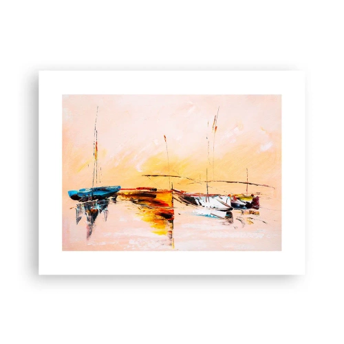 Affiche - Poster - Soirée à la marina - 40x30 cm