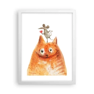 Affiche dans un cadre blanc - Poster - Amour paradoxal - 30x40 cm