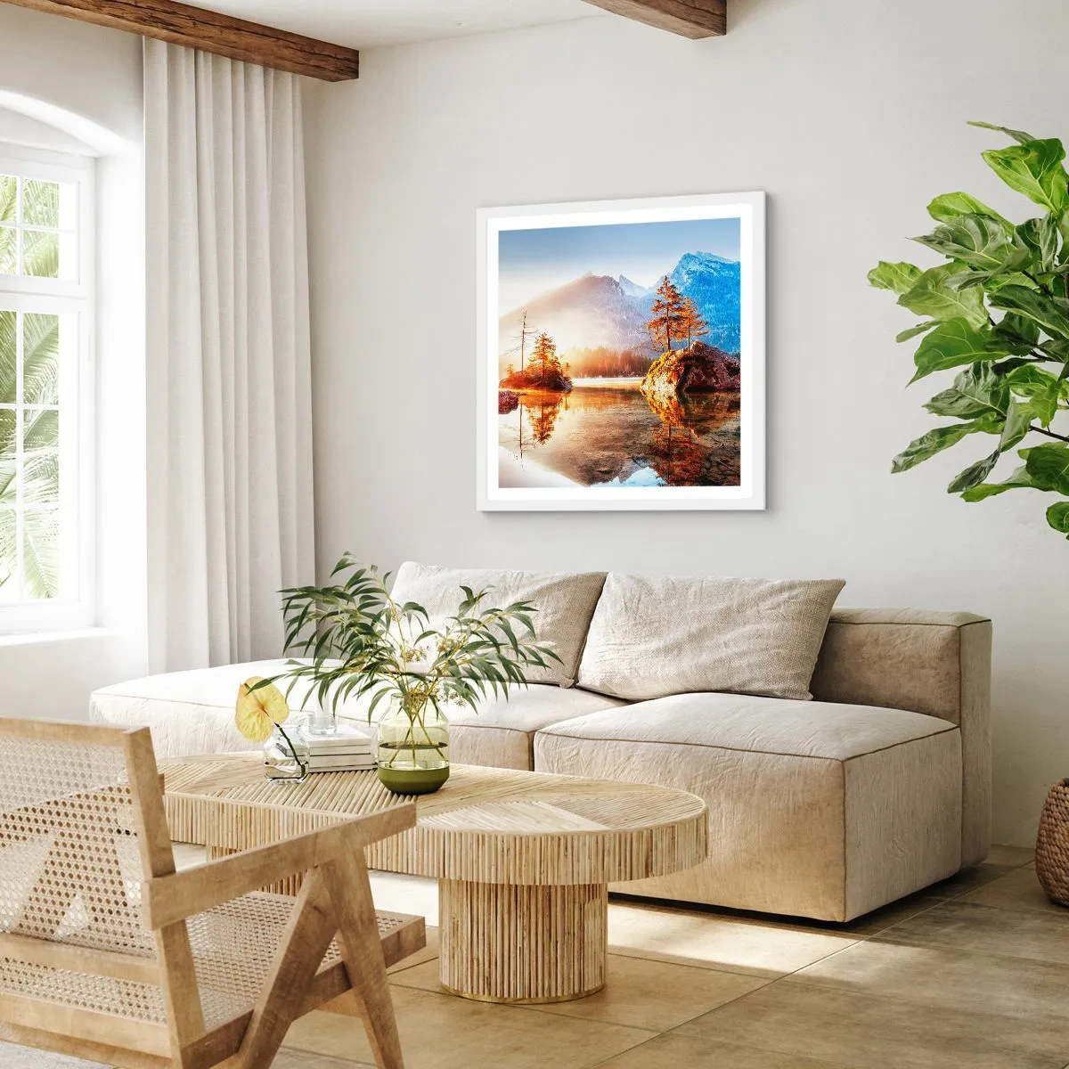 Affiche dans un cadre blanc - Poster - La nature sous un nouveau jour - 30x30 cm