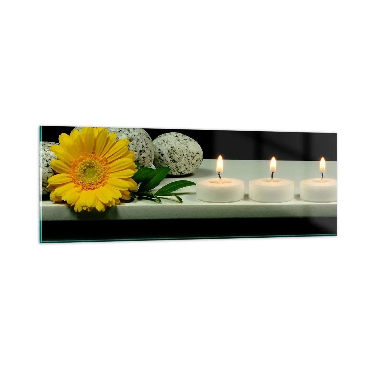 Impression sur verre - Image sur verre - Apaisement des sens - 90x30 cm