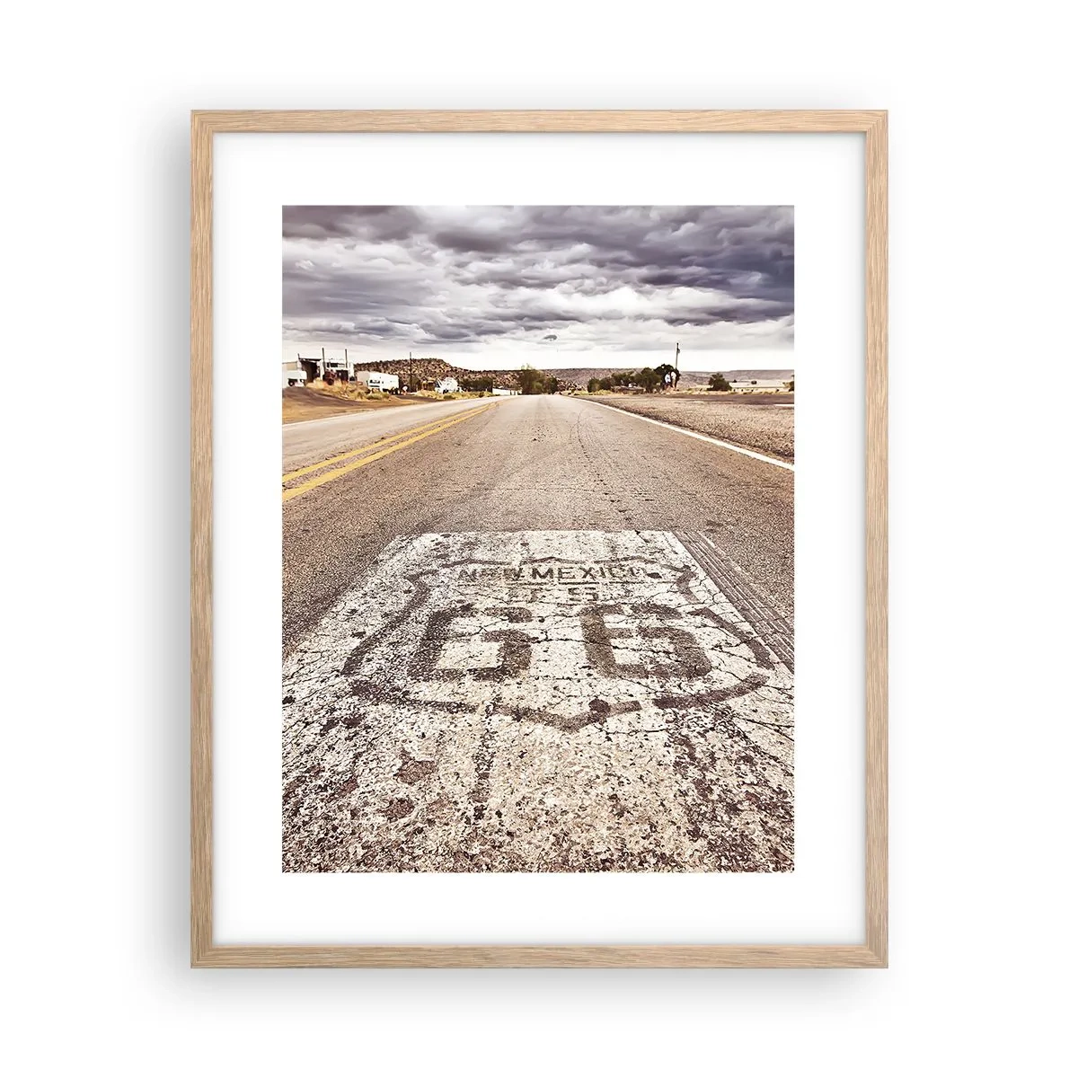Affiche dans un chêne clair - Poster - Mother Road - une légende américaine - 40x50 cm