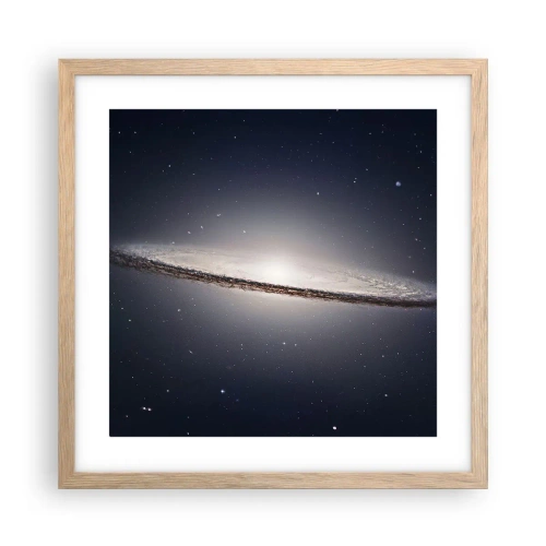Affiche dans un chêne clair - Poster - Il y a bien longtemps, dans une galaxie très lointaine… - 40x40 cm