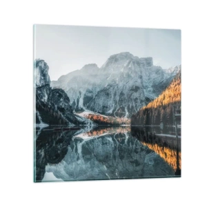 Impression sur verre - Image sur verre - Reflet de paysage - 30x30 cm