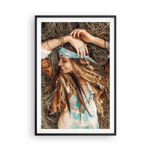 Affiche dans un cadre noir - Poster - En route vers les années d'amour - 61x91 cm