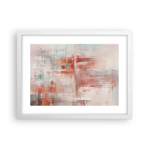 Affiche dans un cadre blanc - Poster - Brumeux. Mais rose - 40x30 cm