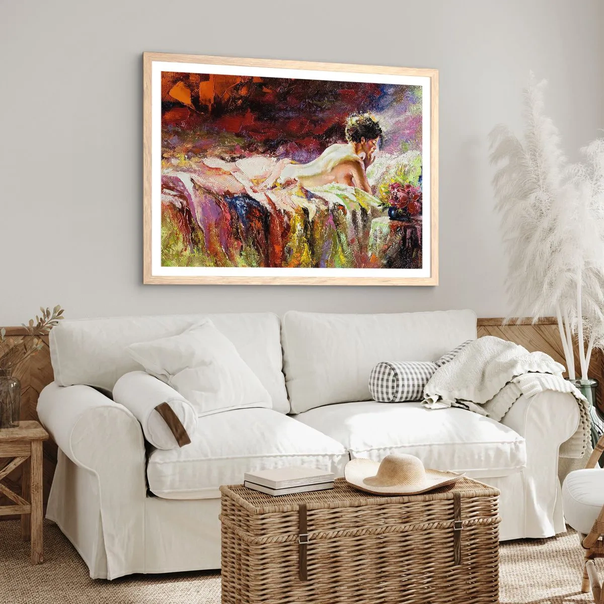 Affiche dans un chêne clair - Poster - Vénus en pensée - 50x40 cm