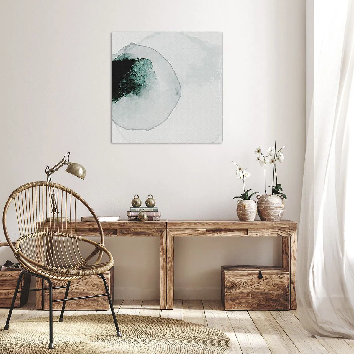 Impression sur toile - Image sur toile - Dans une goutte d'eau - 40x40 cm