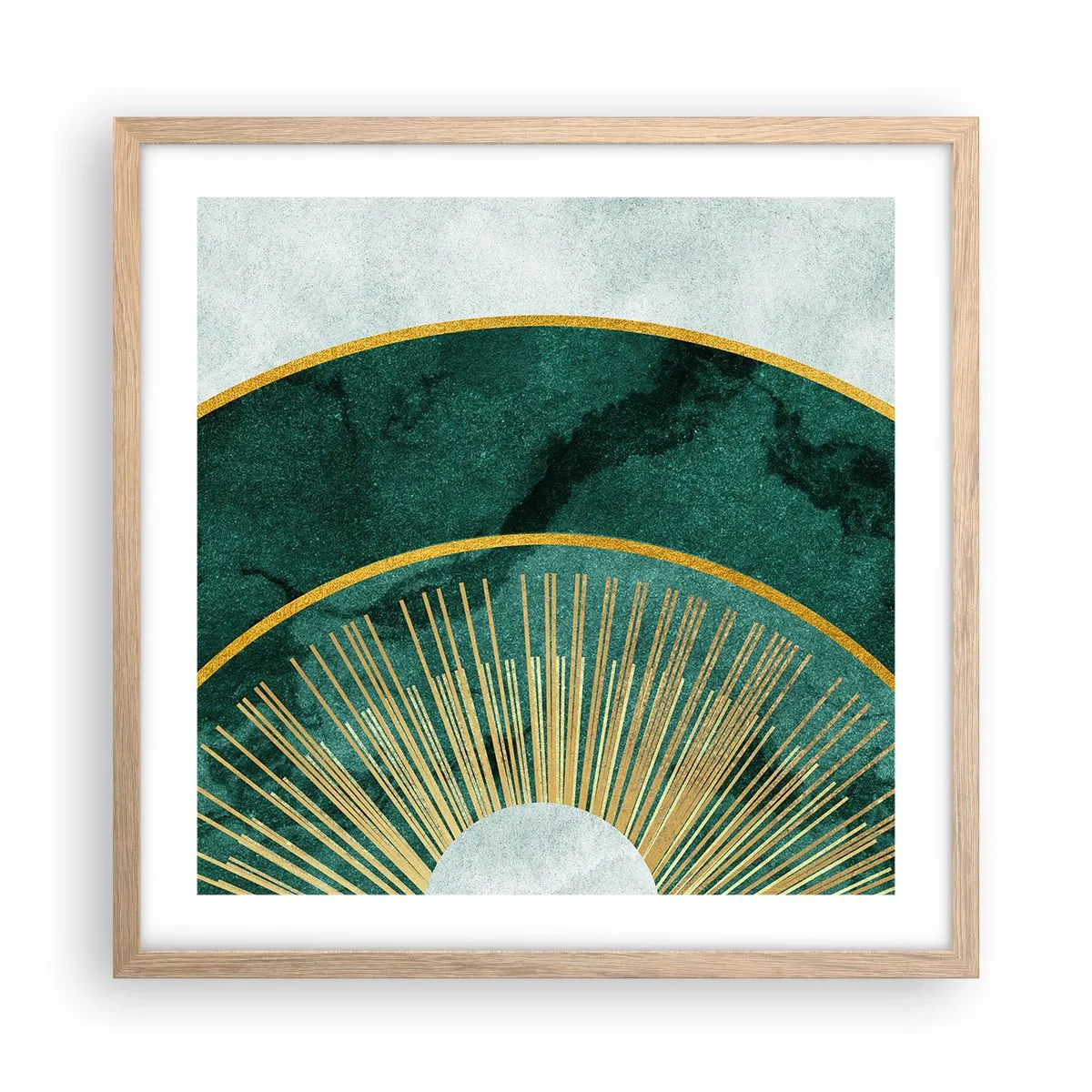 Affiche dans un chêne clair - Poster - Un autre système solaire - 50x50 cm