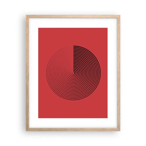 Affiche dans un chêne clair - Poster - Mouvement circulaire - 40x50 cm