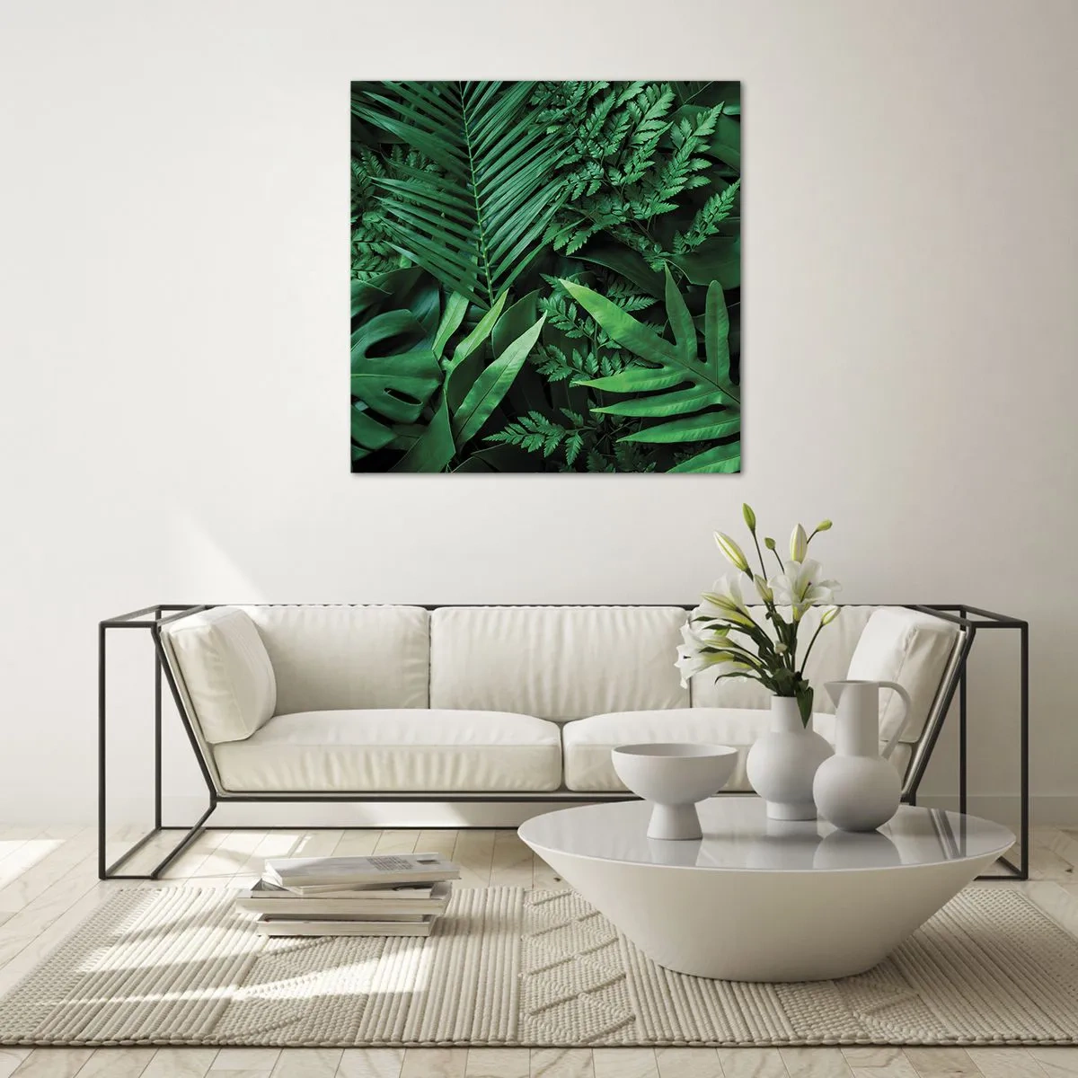 Impression sur verre - Image sur verre - Emmitouflé de verdure - 30x30 cm
