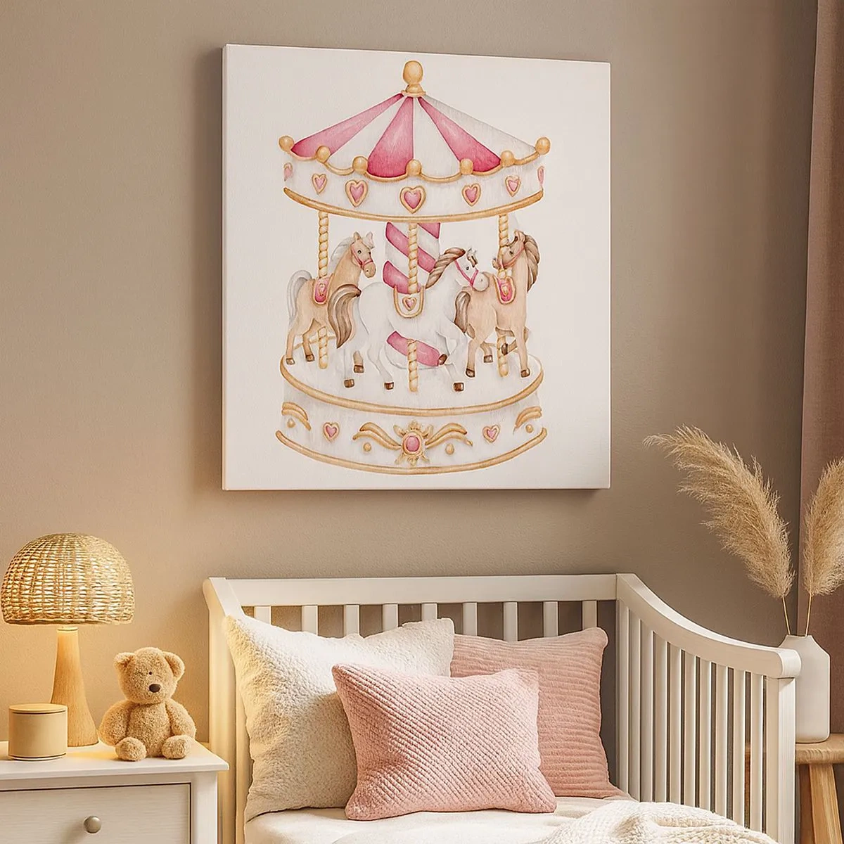 Impression sur toile - Image sur toile - Le doux monde de l'enfance - 30x30 cm