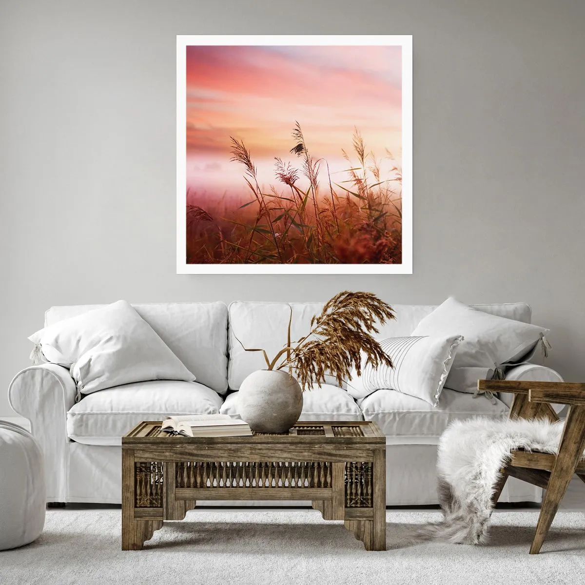 Affiche - Poster - Cerfs-volants, pissenlits, vent - 40x40 cm