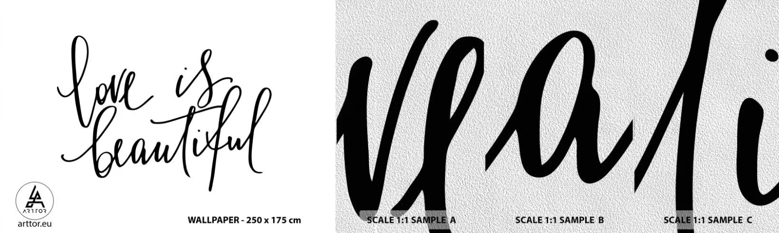 Échantillon de Papier Peint Premium Sand - Lire et répéter - Typographie, Affirmation, Maxime - 100x30 cm