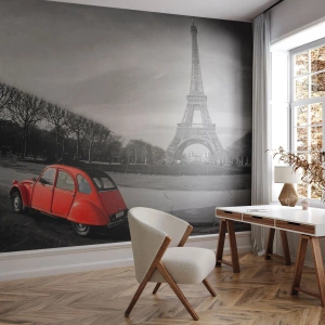 Papier Peint Autocollant Deluxe Sticker - Plus parisien que Paris lui-même - Ville, tour Eiffel, Paris - 100x70 cm