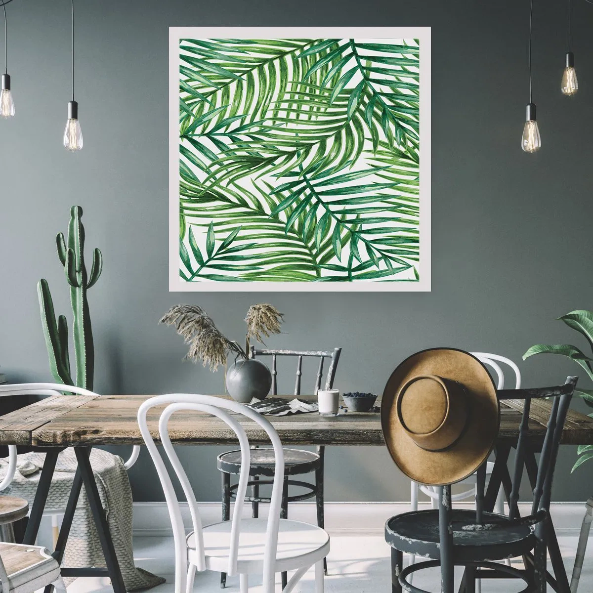 Affiche - Poster - Sous la canopée verte - 40x40 cm