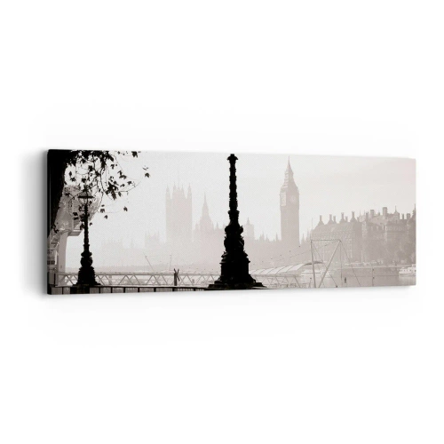 Impression sur toile - Image sur toile - Un matin londonien - 90x30 cm