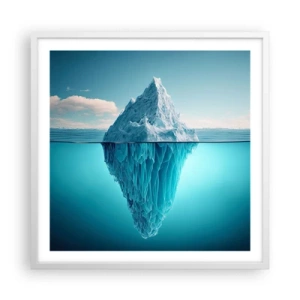 Affiche dans un cadre blanc - Poster - Reine de Glace - 60x60 cm