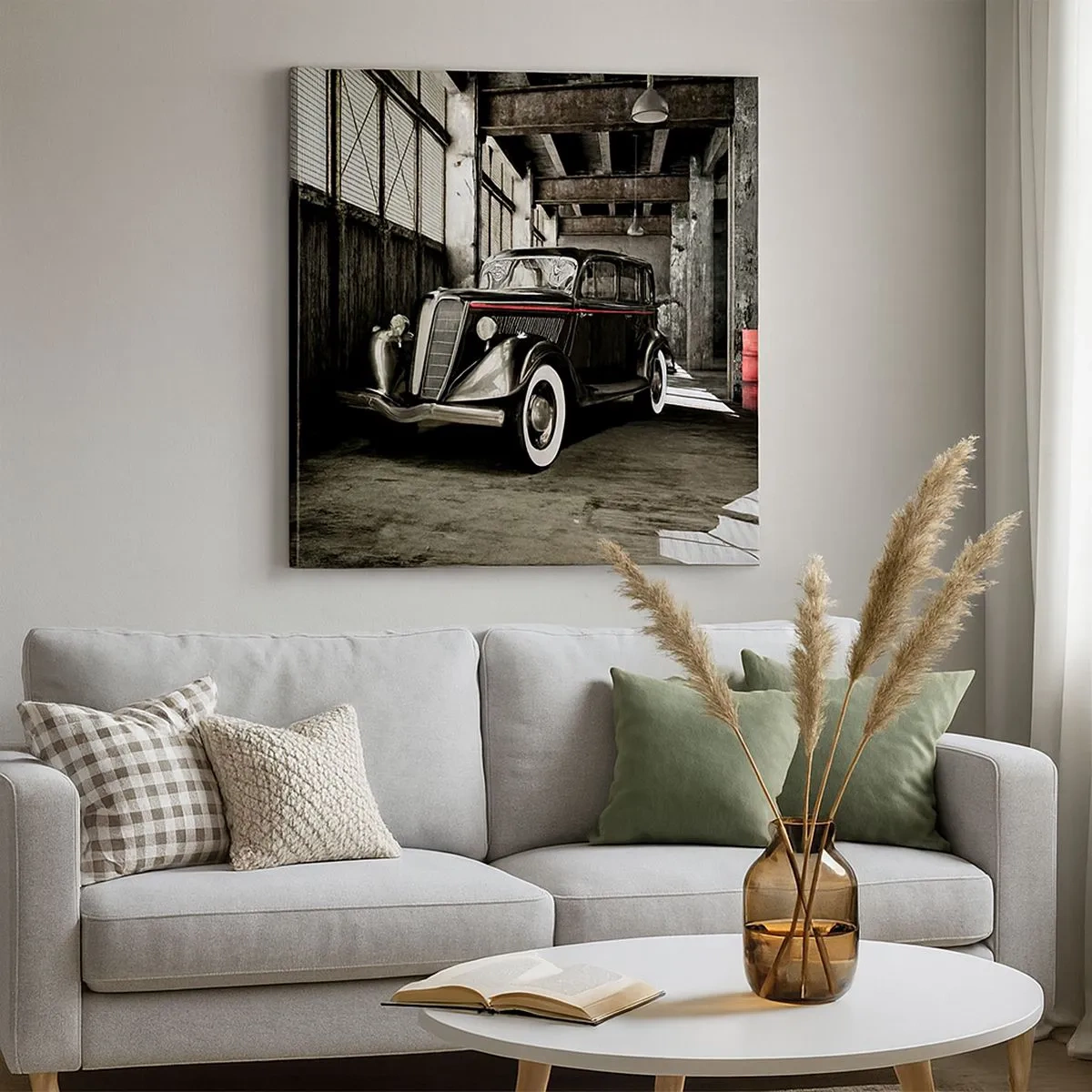 Impression sur toile - Image sur toile - L'élégance éternelle des années 30 - 30x30 cm