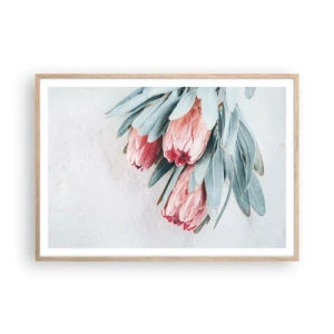 Affiche dans un chêne clair - Poster - Honte de leur propre beauté - 100x70 cm