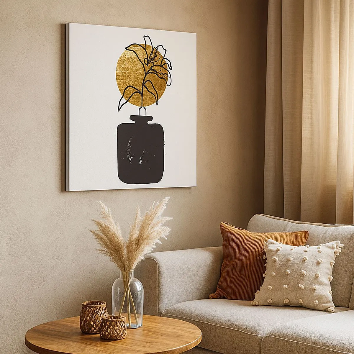 Impression sur toile - Image sur toile - La beauté vaut son pesant d'or - 30x30 cm