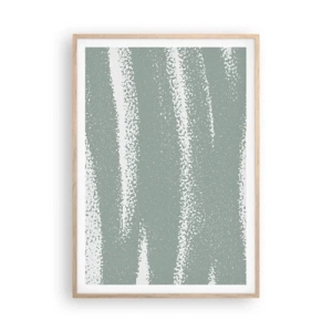 Affiche dans un chêne clair - Poster - Abstraction dans un climat hivernal - 70x100 cm